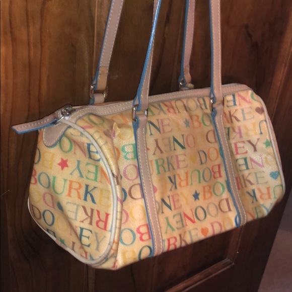 Dooney and Bourke tan multicolored letter purse - Picture 2 of 8